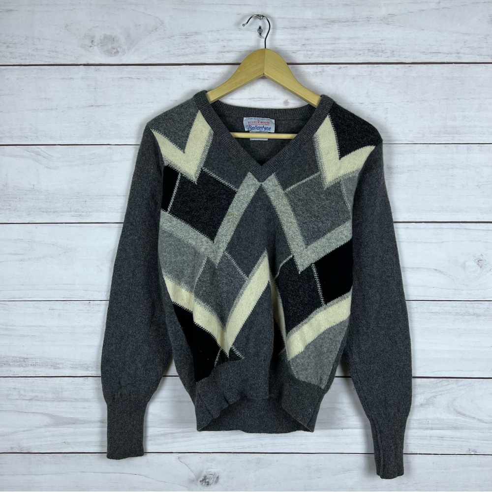 Vintage 1970s Ballantyne Scotland Cashmere Sweater XS